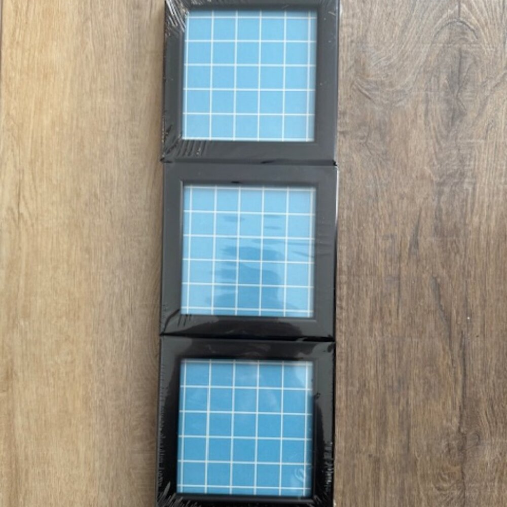 NEW 4"x4" Black Picture Frames - set of 3 Frames